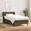 Image de vidaXL Sommier à lattes de lit avec matelas Marron foncé 100x200 cm