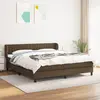 Image de vidaXL Sommier à lattes de lit avec matelas Marron foncé 160x200 cm