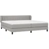 Image de vidaXL Sommier à lattes de lit avec matelas Gris clair 200x200cm Tissu