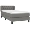 Image de vidaXL Sommier à lattes de lit avec matelas Gris foncé 80x200 cm Tissu