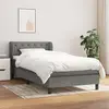 Image de vidaXL Sommier à lattes de lit avec matelas Gris foncé 80x200 cm Tissu