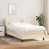 Image de vidaXL Sommier à lattes de lit et matelas Crème 90x190 cm Tissu