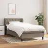 Image de vidaXL Sommier à lattes de lit avec matelas Taupe 80x200 cm Tissu