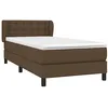Image de vidaXL Sommier à lattes de lit avec matelas Marron foncé 90x190 cm