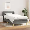 Image de vidaXL Sommier à lattes de lit et matelas Gris foncé 90x190 cm Tissu