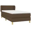Image de vidaXL Sommier à lattes de lit avec matelas Marron foncé 100x200 cm