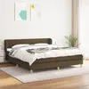Image de vidaXL Sommier à lattes de lit avec matelas Marron foncé 160x200 cm