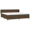 Image de vidaXL Sommier à lattes de lit avec matelas Marron foncé 200x200 cm