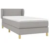 Image de vidaXL Sommier à lattes de lit avec matelas Gris clair 80x200 cm Tissu