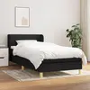 Image de vidaXL Sommier à lattes de lit et matelas Noir 80x200 cm Tissu
