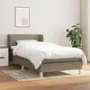 Image de vidaXL Sommier à lattes de lit avec matelas Taupe 90x200 cm Tissu