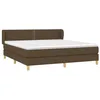 Image de vidaXL Sommier à lattes de lit avec matelas Marron foncé 180x200 cm