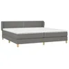 Image de vidaXL Sommier à lattes de lit avec matelas Gris foncé 200x200cm Tissu