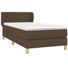 Image de vidaXL Sommier à lattes de lit avec matelas Marron foncé 80x200 cm