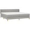 Image de vidaXL Sommier à lattes de lit avec matelas Gris clair 200x200cm Tissu