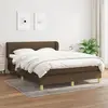 Image de vidaXL Sommier à lattes de lit avec matelas Marron foncé 140x200 cm