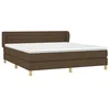 Image de vidaXL Sommier à lattes de lit avec matelas Marron foncé 160x200 cm