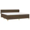 Image de vidaXL Sommier à lattes de lit avec matelas Marron foncé 200x200 cm
