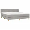 Image de vidaXL Sommier à lattes de lit avec matelas Gris clair 160x200cm Tissu
