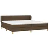 Image de vidaXL Sommier à lattes de lit avec matelas Marron foncé 200x200 cm
