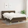 Image de vidaXL Sommier à lattes de lit avec matelas Marron foncé 140x200 cm