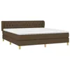 Image de vidaXL Sommier à lattes de lit avec matelas Marron foncé 180x200 cm