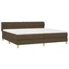 Image de vidaXL Sommier à lattes de lit avec matelas Marron foncé 200x200 cm