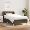 Image de vidaXL Sommier à lattes de lit avec matelas Marron foncé 80x200 cm