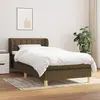 Image de vidaXL Sommier à lattes de lit avec matelas Marron foncé 100x200 cm