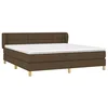 Image de vidaXL Sommier à lattes de lit avec matelas Marron foncé 160x200 cm