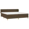 Image de vidaXL Sommier à lattes de lit avec matelas Marron foncé 200x200 cm