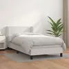 Image de vidaXL Sommier à lattes de lit avec matelas Blanc 80x200 cm Similicuir