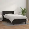 Image de vidaXL Sommier à lattes de lit avec matelas Noir 90x190 cm Similicuir