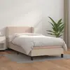 Image de vidaXL Sommier à lattes de lit avec matelas Cappuccino 90x200 cm