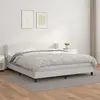 Image de vidaXL Sommier à lattes de lit avec matelas Blanc 180x200cm Similicuir