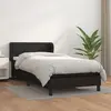 Image de vidaXL Sommier à lattes de lit avec matelas Noir 100x200 cm Similicuir