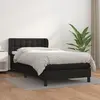 Image de vidaXL Sommier à lattes de lit avec matelas Noir 80x200cm Similicuir