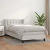 Image de vidaXL Sommier à lattes de lit avec matelas Blanc 90x190 cm Similicuir