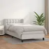 Image de vidaXL Sommier à lattes de lit avec matelas Blanc 90x200 cm Similicuir