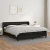 Image de vidaXL Sommier à lattes de lit avec matelas Noir 160x200 cm