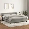 Image de vidaXL Sommier à lattes de lit et matelas Gris clair 180x200cm Velours