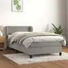 Image de vidaXL Sommier à lattes de lit et matelas Gris clair 100x200cm Velours