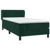 Image de vidaXL Sommier à lattes de lit avec matelas Vert foncé 90x200 cm