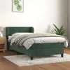 Image de vidaXL Sommier à lattes de lit avec matelas Vert foncé 90x200 cm