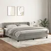 Image de vidaXL Sommier à lattes de lit et matelas Gris clair 160x200cm Velours