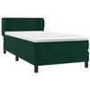 Image de vidaXL Sommier à lattes de lit avec matelas Vert foncé 90x200 cm
