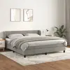 Image de vidaXL Sommier à lattes de lit et matelas Gris clair 160x200cm Velours