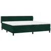 Image de vidaXL Sommier à lattes de lit et matelas Vert foncé 200x200cm Velours