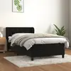 Image de vidaXL Sommier à lattes de lit et matelas Noir 80x200 cm Velours