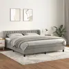 Image de vidaXL Sommier à lattes de lit et matelas Gris clair 160x200cm Velours